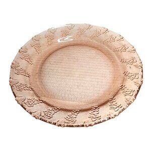 KIG Indonesia, Depression Pink Glass Dinner Plate, Harvest Grape 10 inch